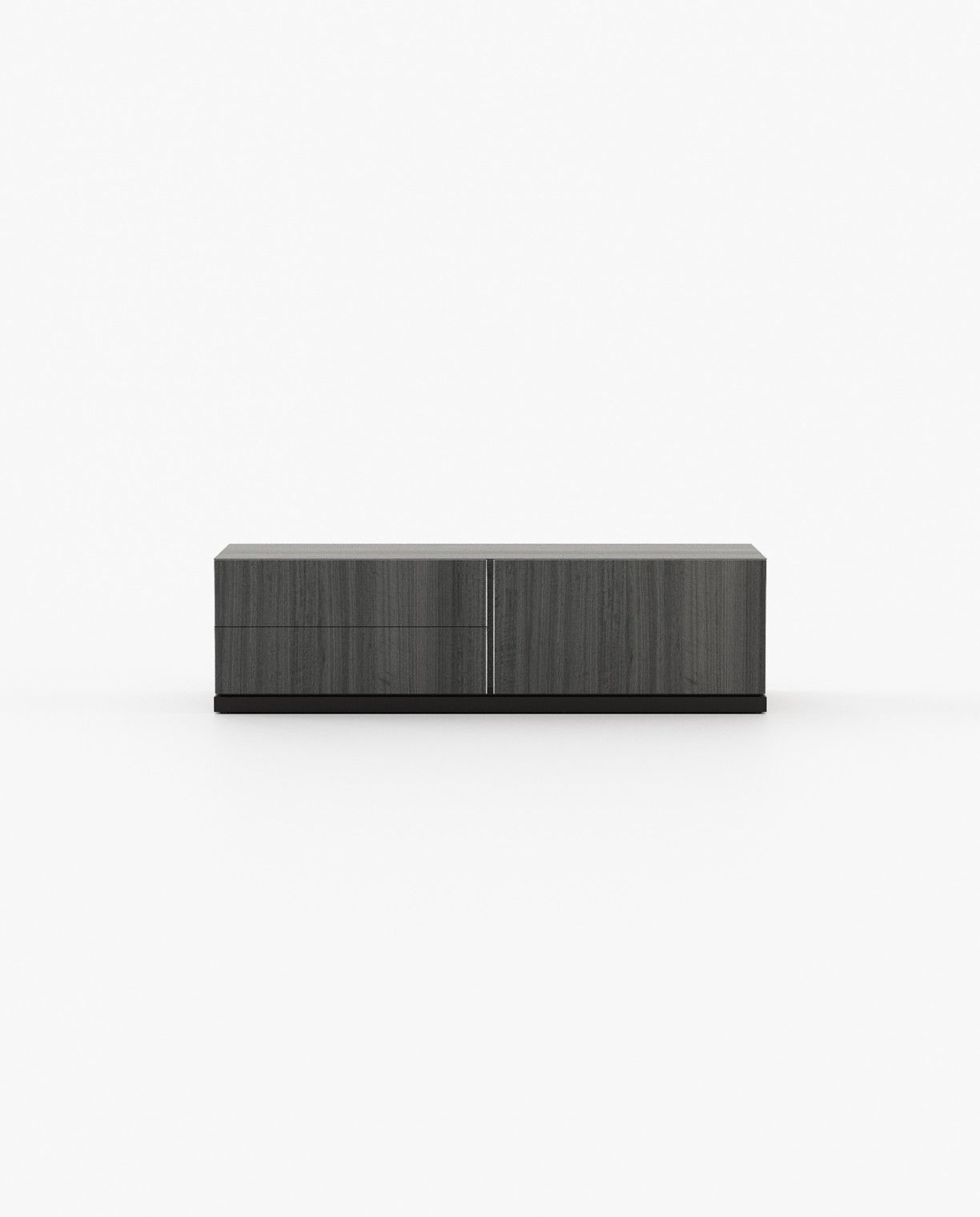 Laskasas PAM Media Unit Grey Eucalyptus Veneer Matte - Araco Interiors