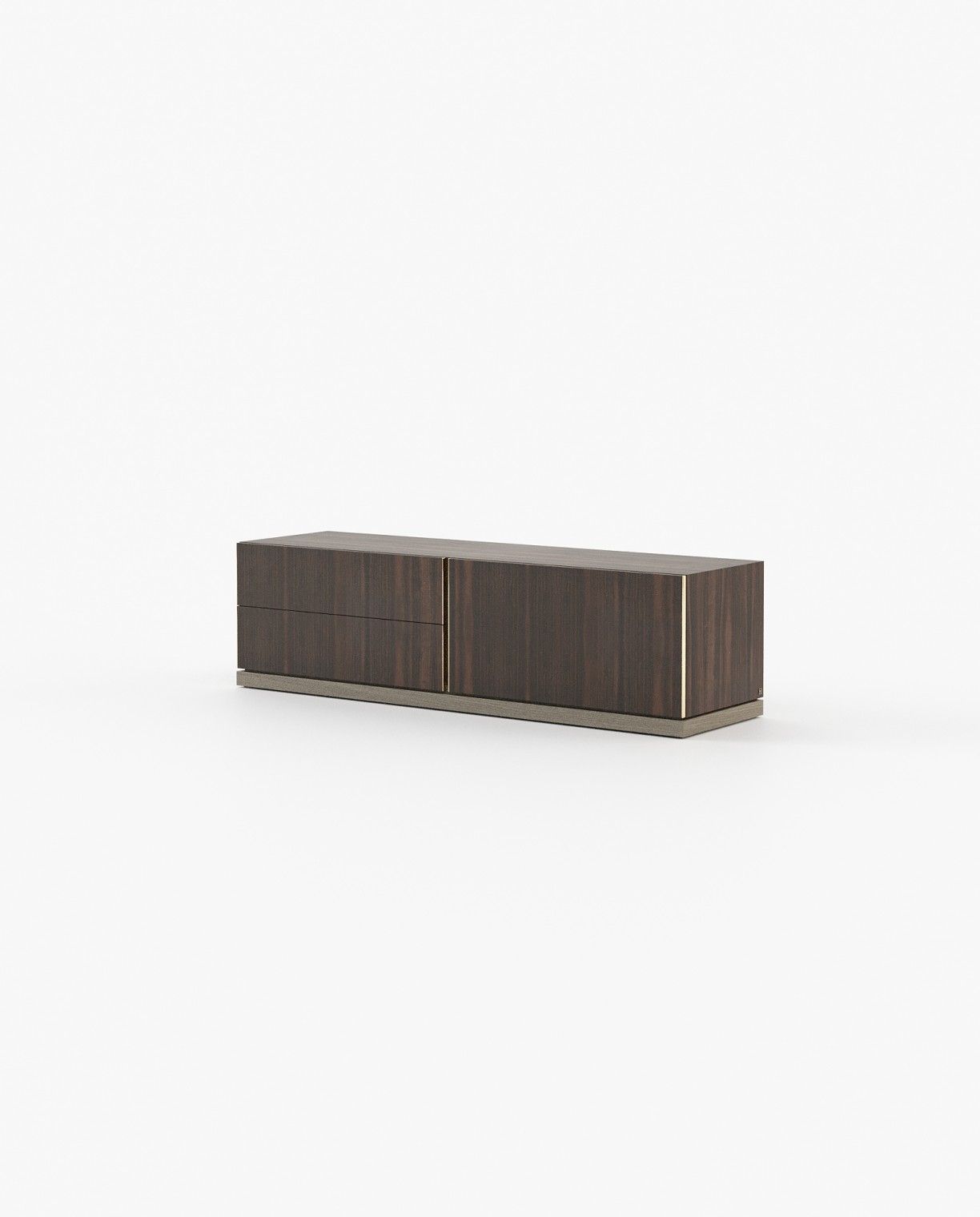 Laskasas PAM Media Unit Smoked Eucalyptus Veneer Matte - Araco Interiors