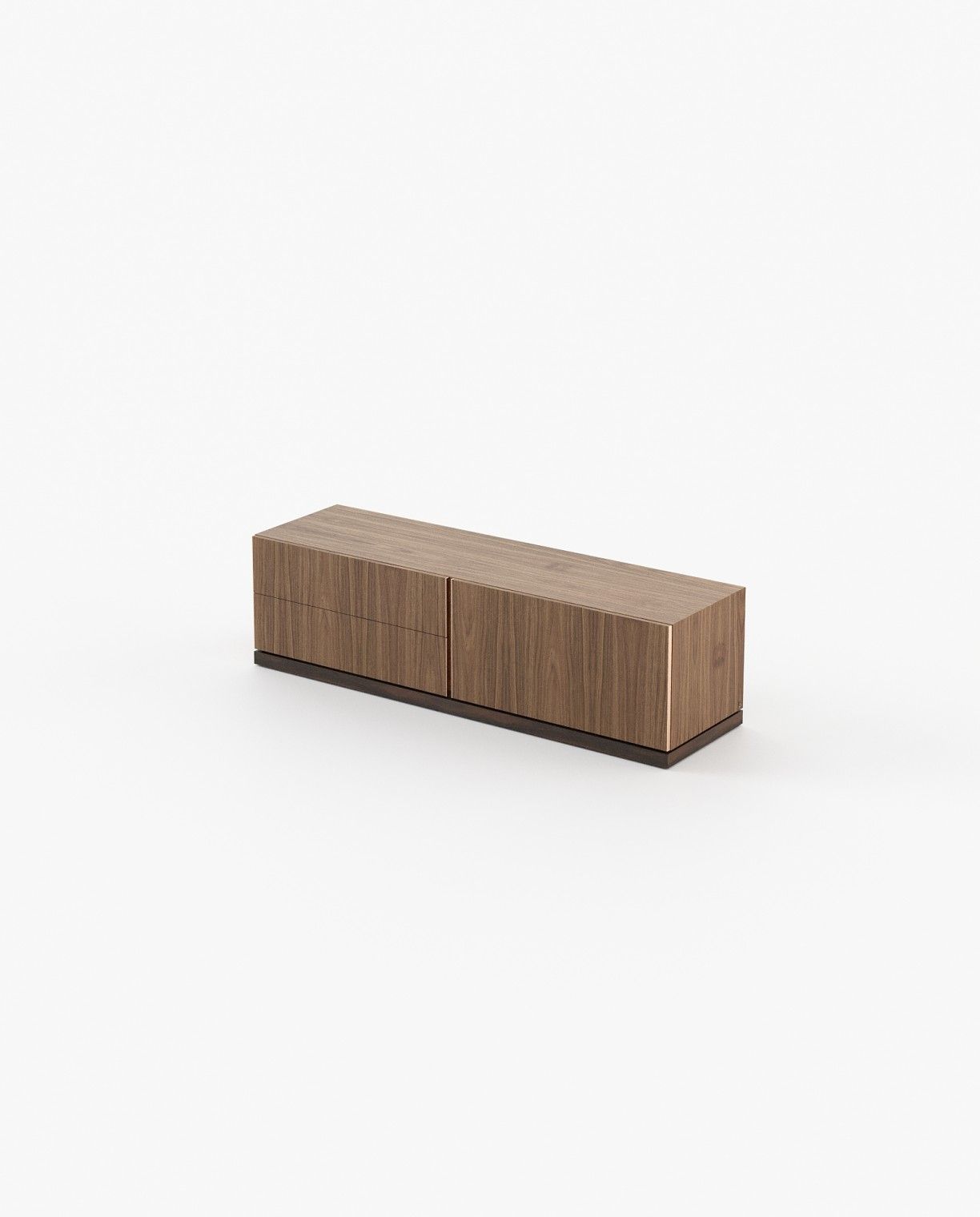 Laskasas PAM Media Unit Walnut Veneer Matte - Araco Interiors