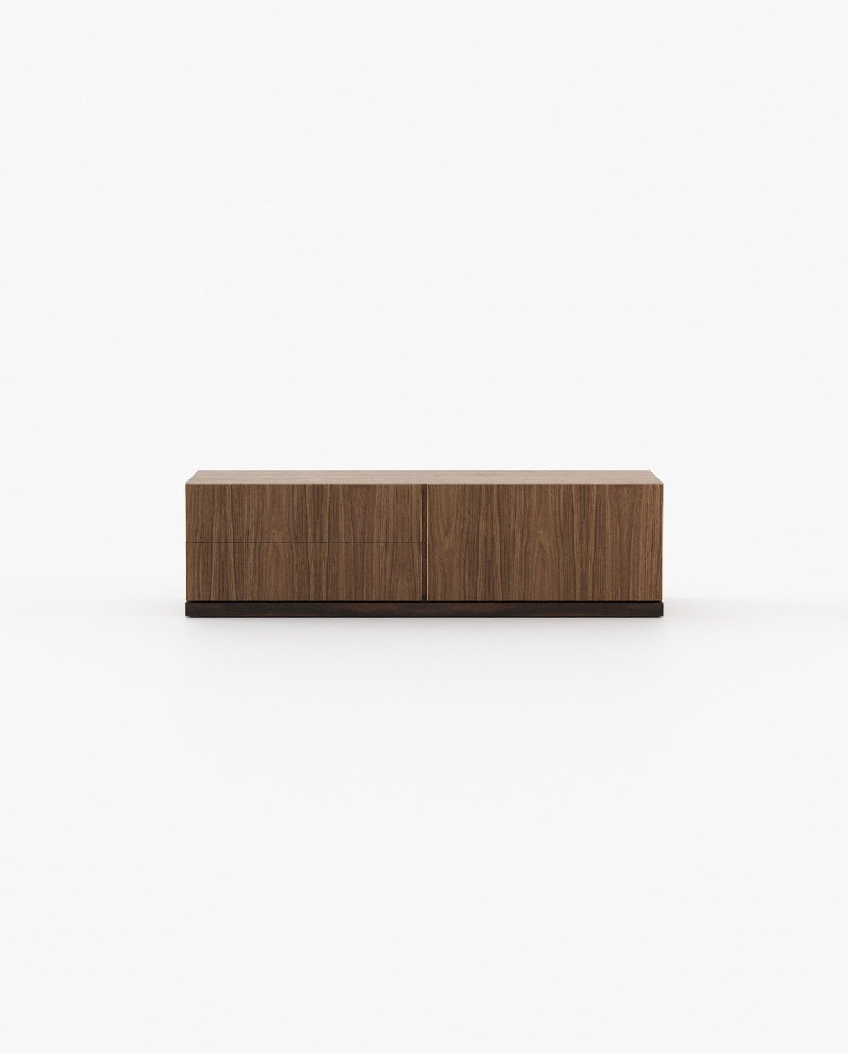 Laskasas PAM Media Unit Walnut Veneer Matte - Araco Interiors