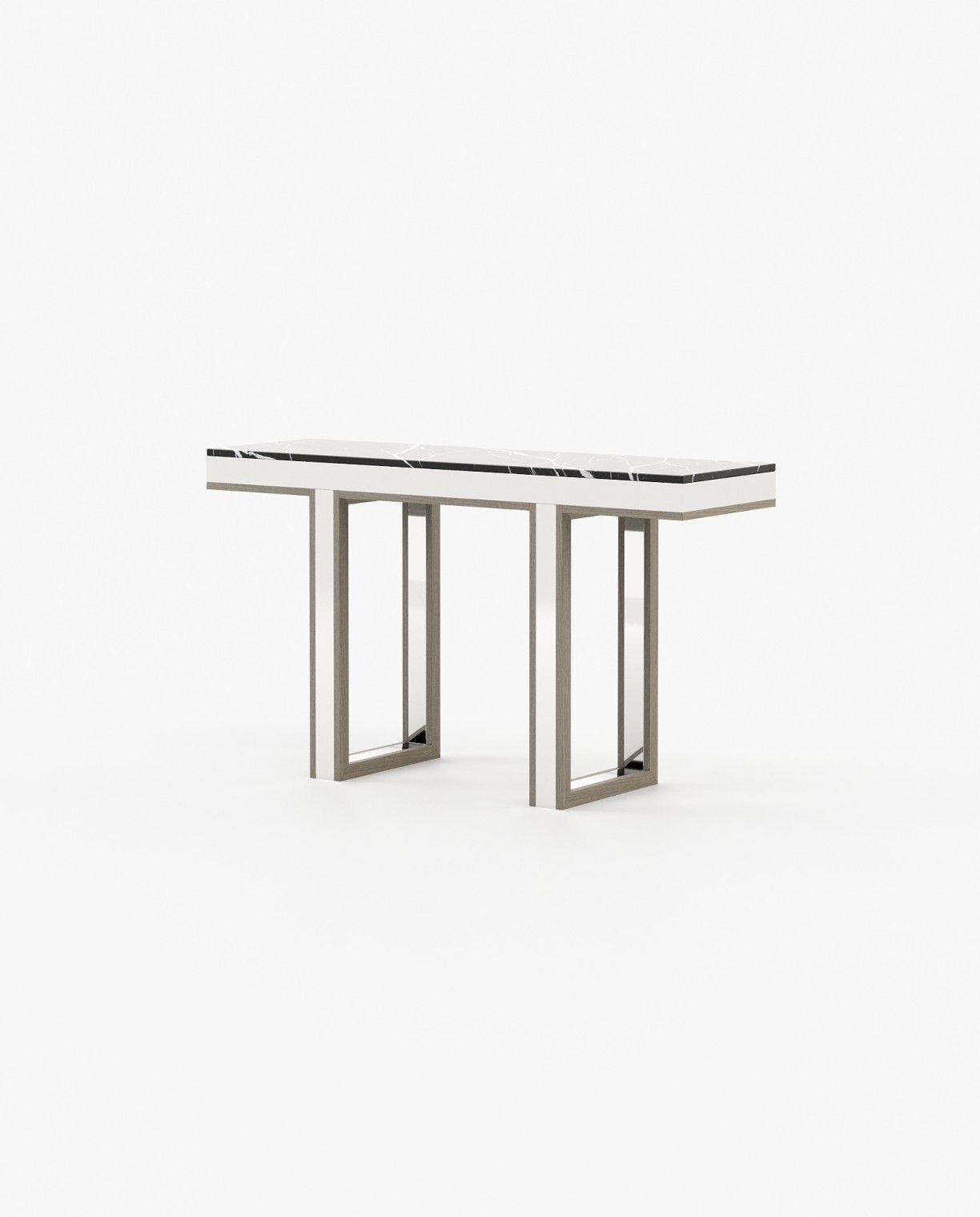 Laskasas PEARL Console Table Aged Oak Veneer Matte - Araco Interiors