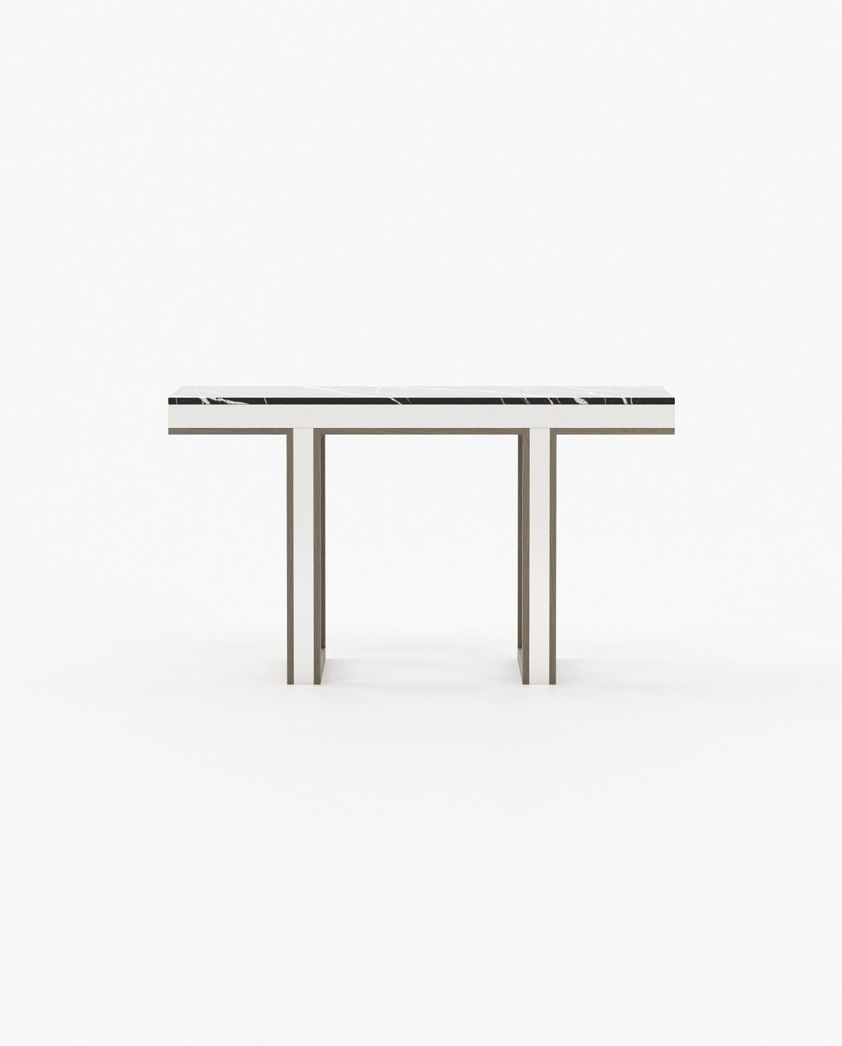 Laskasas PEARL Console Table Aged Oak Veneer Matte - Araco Interiors