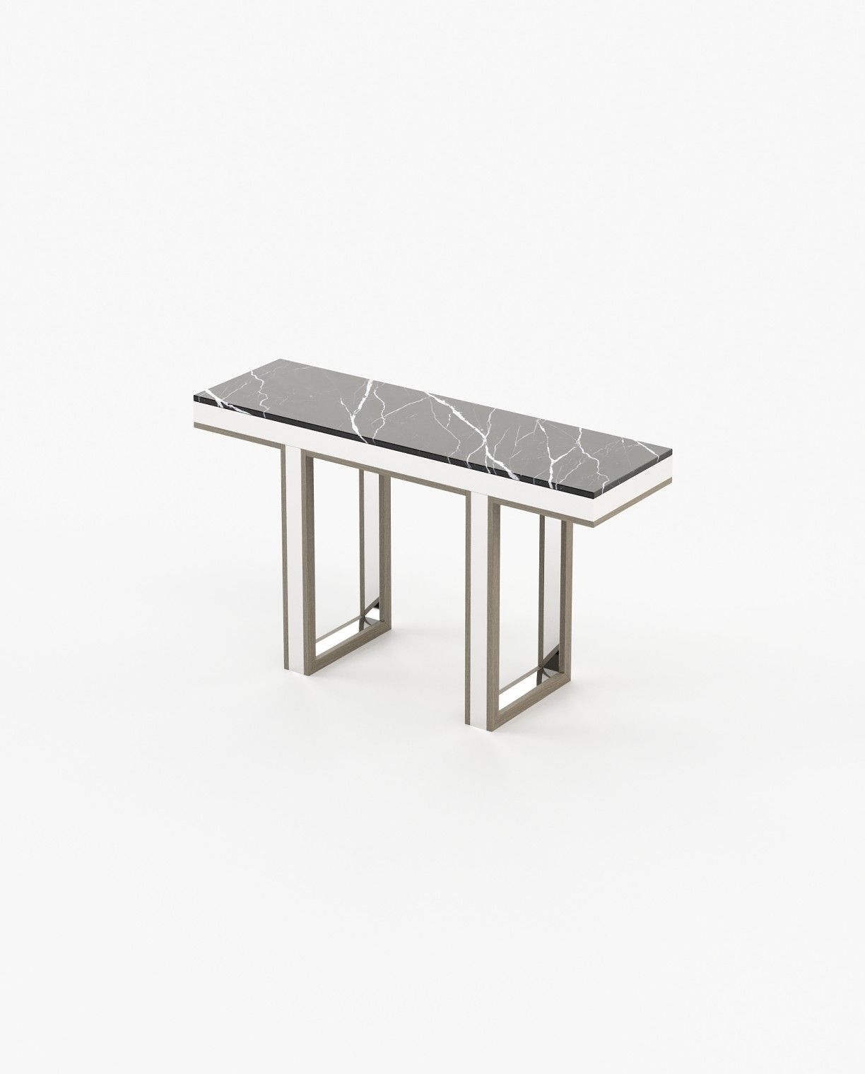 Laskasas PEARL Console Table Aged Oak Veneer Matte - Araco Interiors