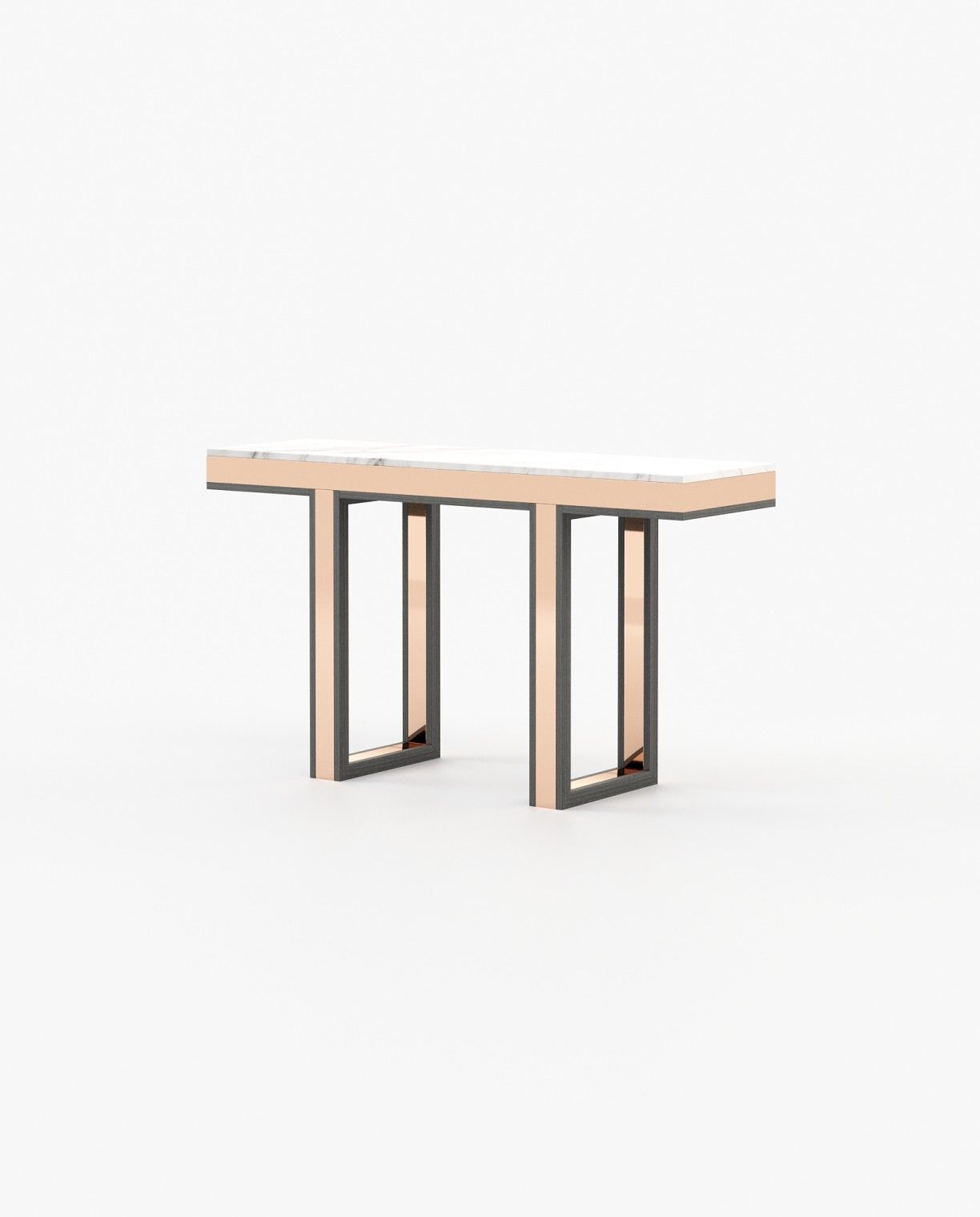 Laskasas PEARL Console Table Grey Eucalyptus Veneer Matte - Araco Interiors