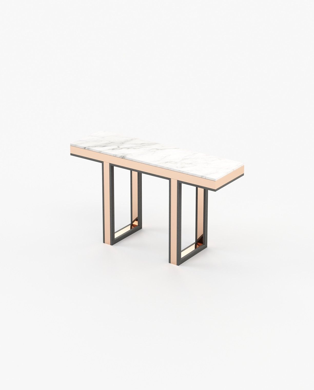 Laskasas PEARL Console Table Grey Eucalyptus Veneer Matte - Araco Interiors