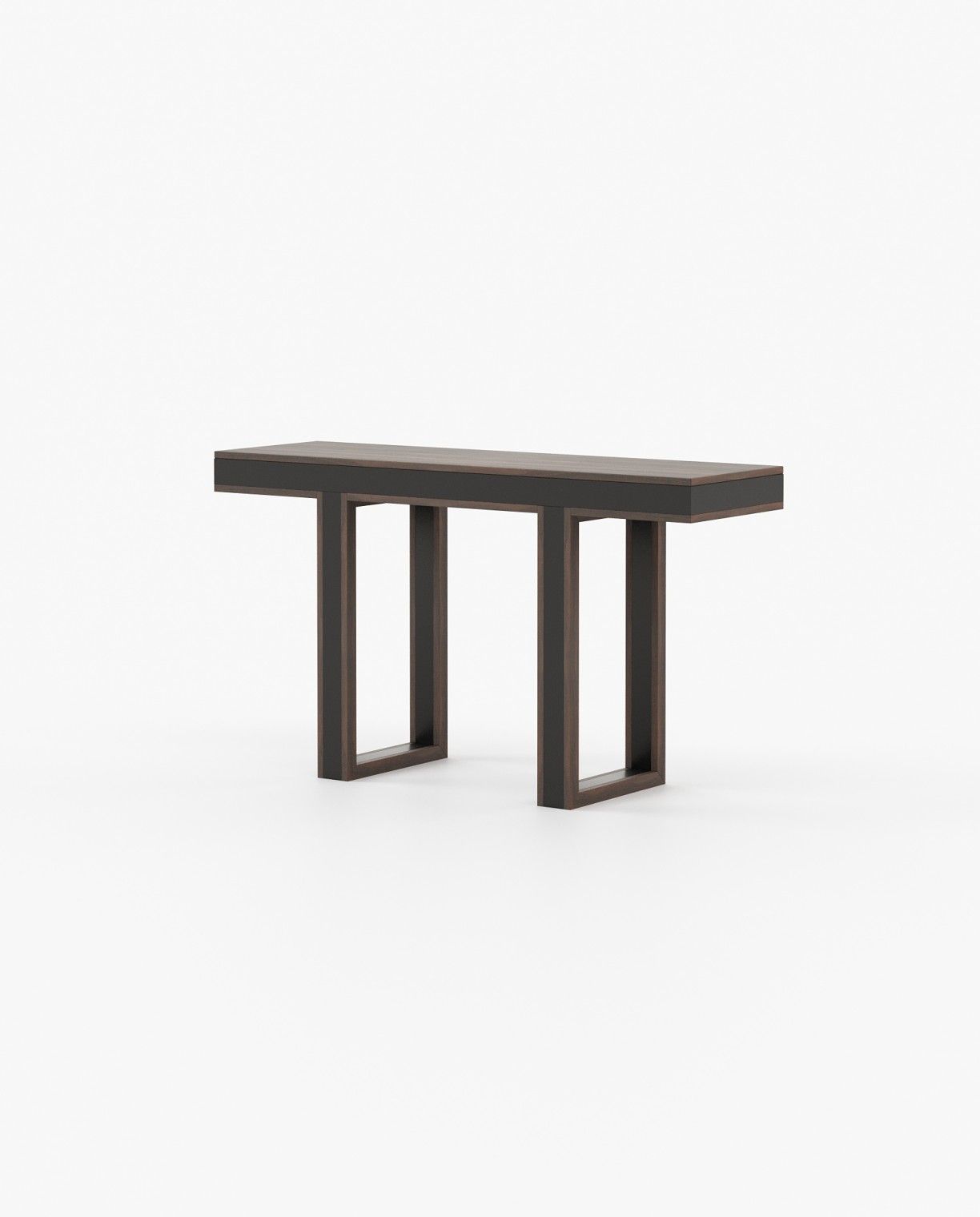 Laskasas PEARL Console Table Smoked Eucalyptus Veneer Matte - Araco Interiors