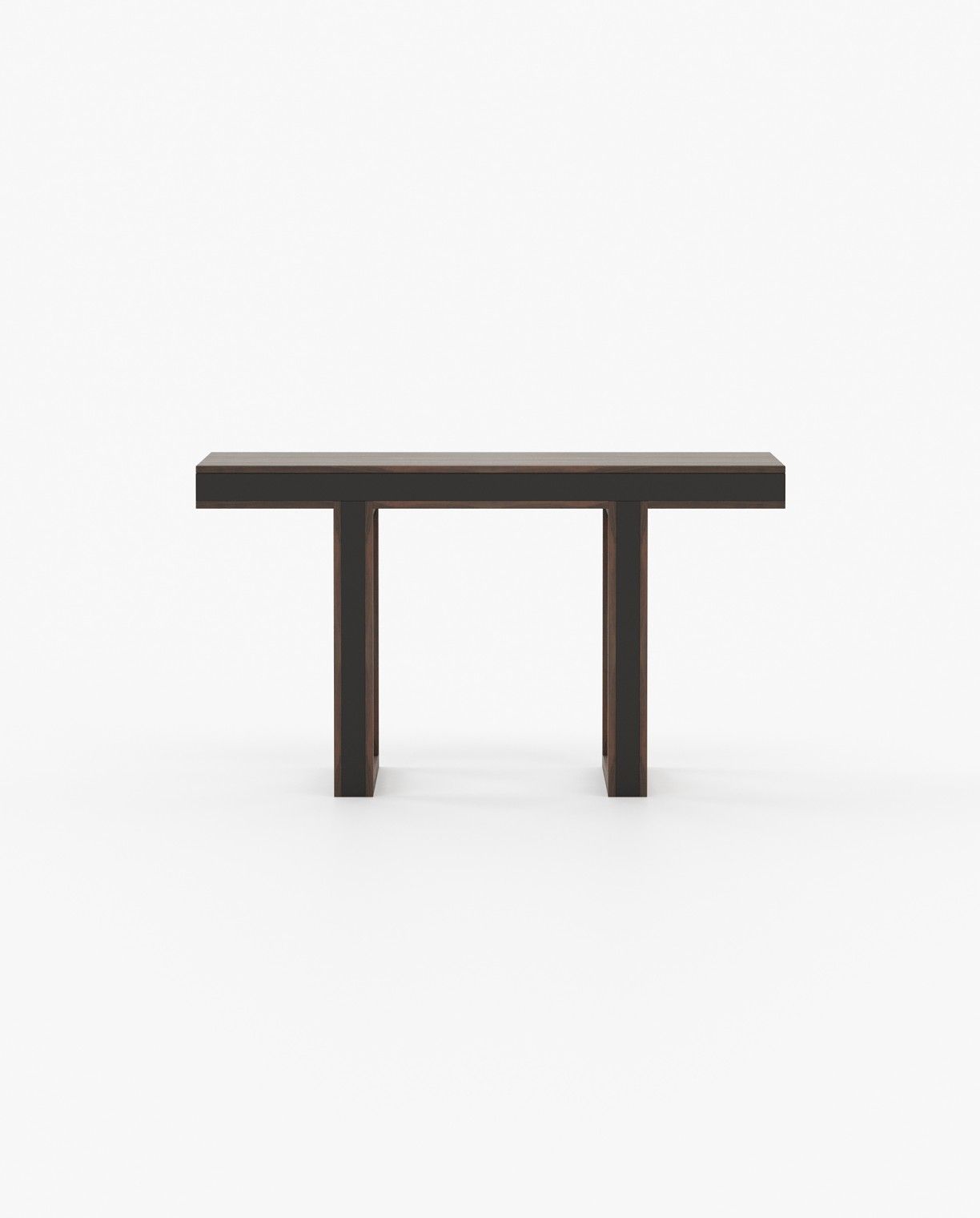 Laskasas PEARL Console Table Smoked Eucalyptus Veneer Matte - Araco Interiors