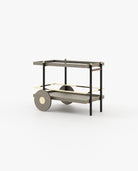 Laskasas PITT Drink Cabinet & Trolley Aged Oak Veneer Matte - Araco Interiors