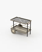 Laskasas PITT Drink Cabinet & Trolley Aged Oak Veneer Matte - Araco Interiors