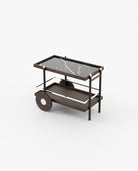 Laskasas PITT Drink Cabinet & Trolley Smoked Eucalyptus Veneer Matte - Araco Interiors
