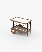 Laskasas PITT Drink Cabinet & Trolley Walnut Veneer Matte - Araco Interiors