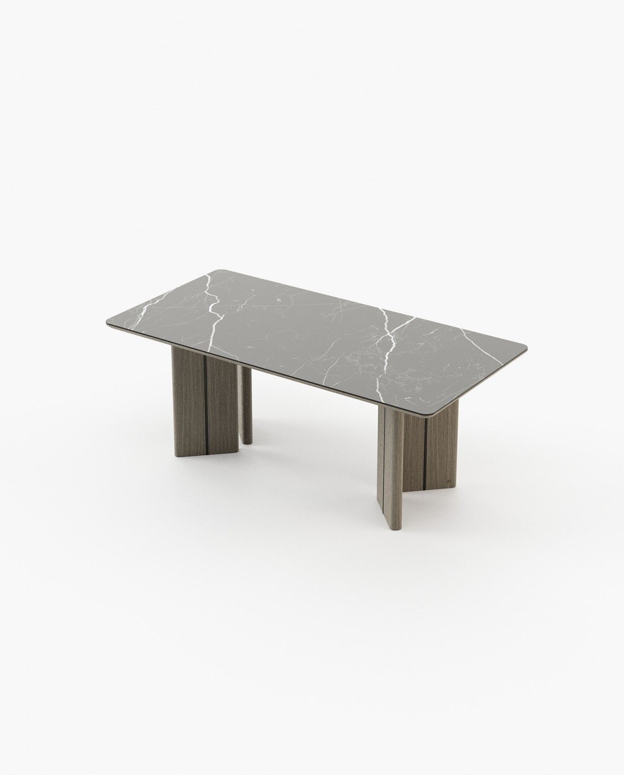 Laskasas PONZA Dining & Bar Table Aged Oak Veneer Matte - Araco Interiors