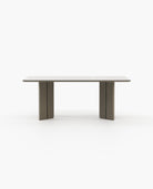 Laskasas PONZA Dining & Bar Table Aged Oak Veneer Matte - Araco Interiors