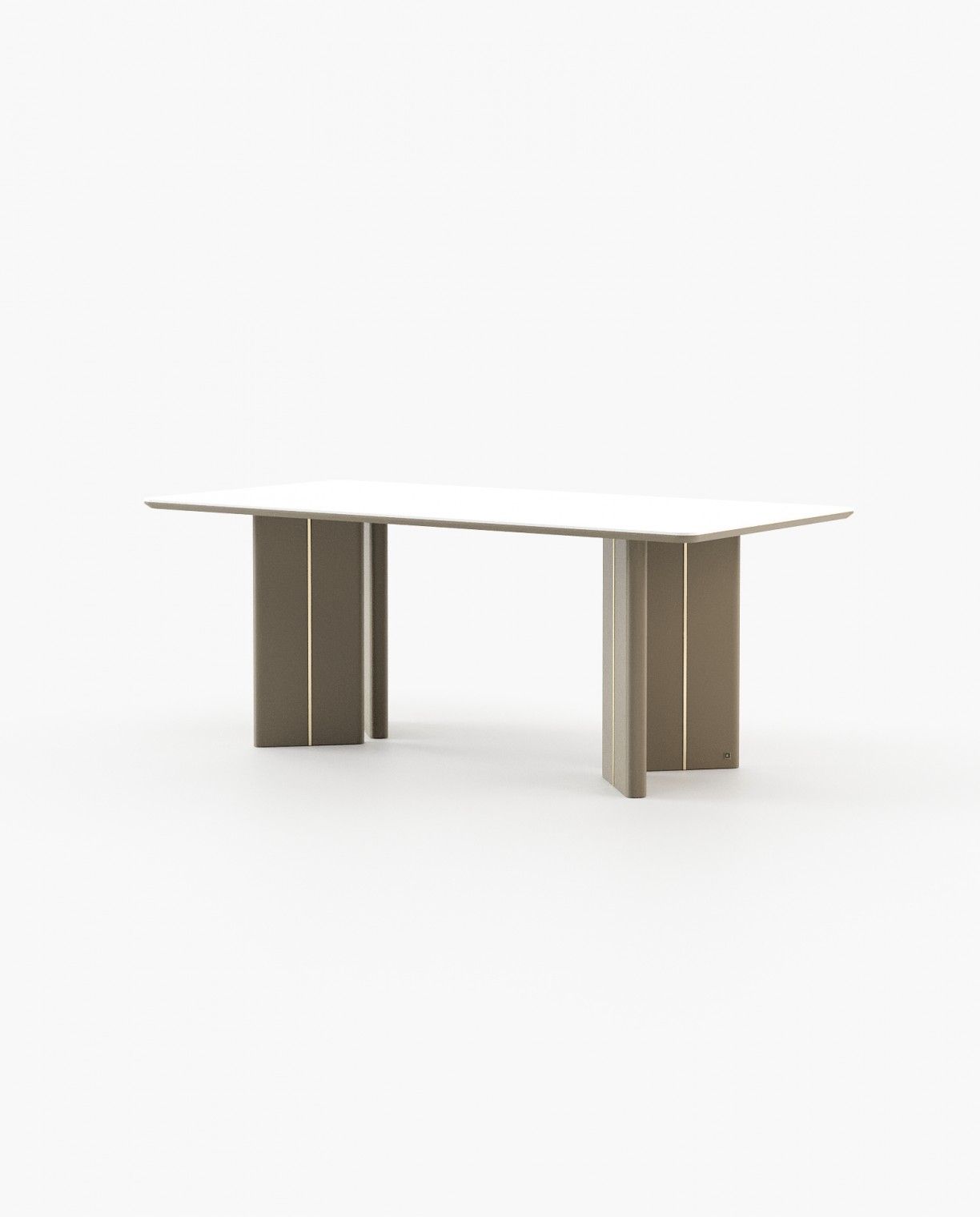 Laskasas PONZA Dining & Bar Table Beige Grey Lacquer Matte - Araco Interiors