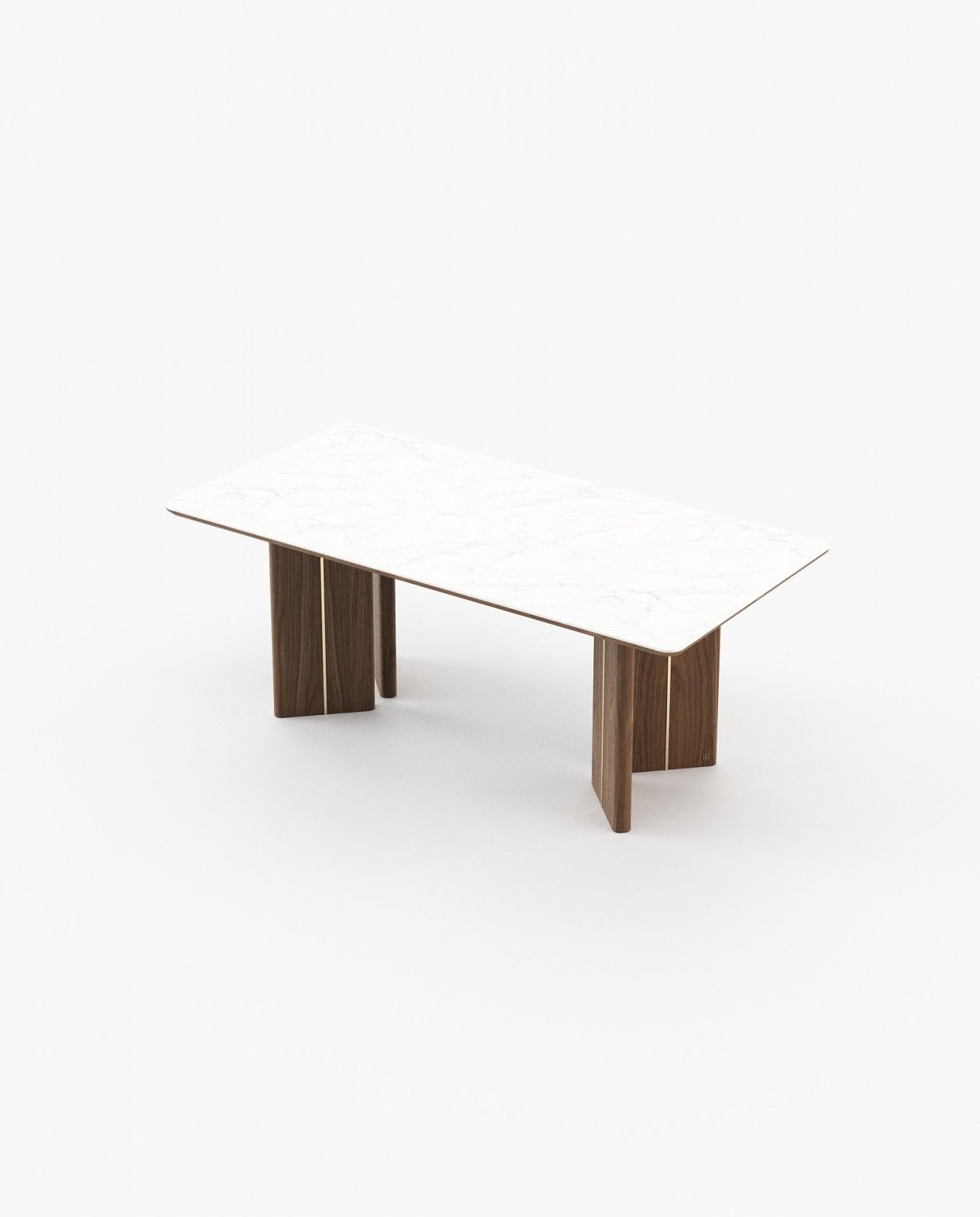 Laskasas PONZA Dining & Bar Table Walnut Veneer Matte - Araco Interiors
