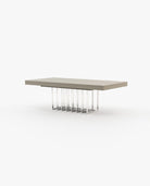 Laskasas PRESTIGE fixed Dining & Bar Table Aged Oak Veneer Matte - Araco Interiors