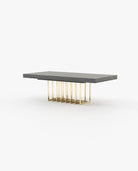 Laskasas PRESTIGE fixed Dining & Bar Table Grey Eucalyptus Veneer Matte - Araco Interiors