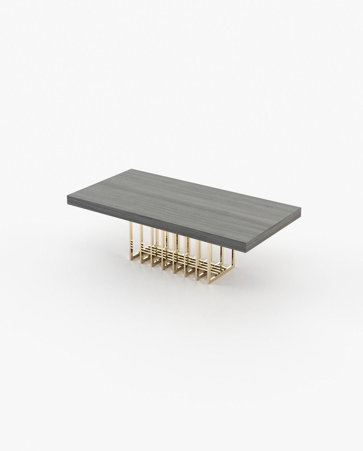Laskasas PRESTIGE fixed Dining & Bar Table Grey Eucalyptus Veneer Matte - Araco Interiors