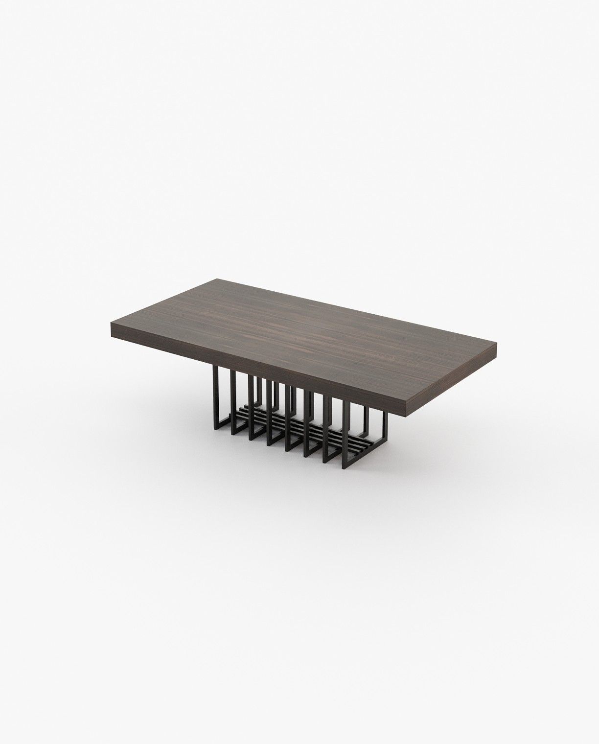 Laskasas PRESTIGE fixed Dining & Bar Table Smoked Eucalyptus Veneer Matte - Araco Interiors