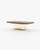 Laskasas PRESTIGE fixed Dining & Bar Table Walnut Veneer Matte - Araco Interiors