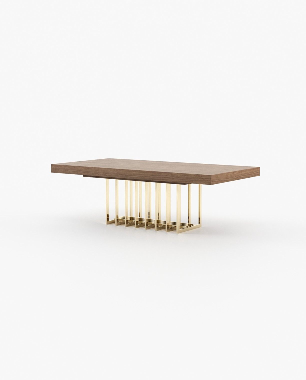 Laskasas PRESTIGE fixed Dining & Bar Table Walnut Veneer Matte - Araco Interiors