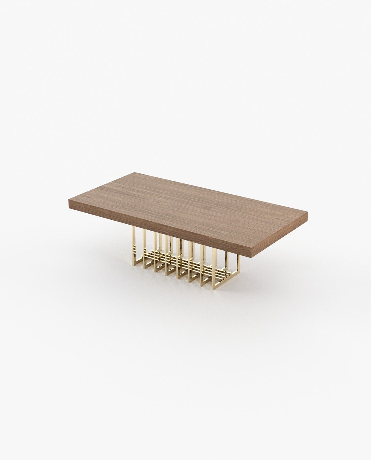 Laskasas PRESTIGE fixed Dining & Bar Table Walnut Veneer Matte - Araco Interiors