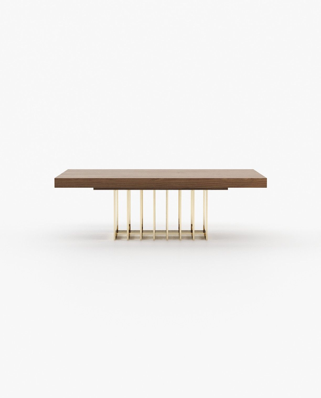 Laskasas PRESTIGE fixed Dining & Bar Table Walnut Veneer Matte - Araco Interiors