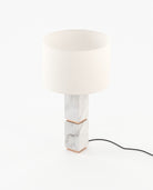 Laskasas QUENTIN Table & Desk Lamp Carrara Marble - Araco Interiors