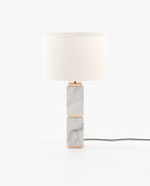 Laskasas QUENTIN Table & Desk Lamp Carrara Marble - Araco Interiors