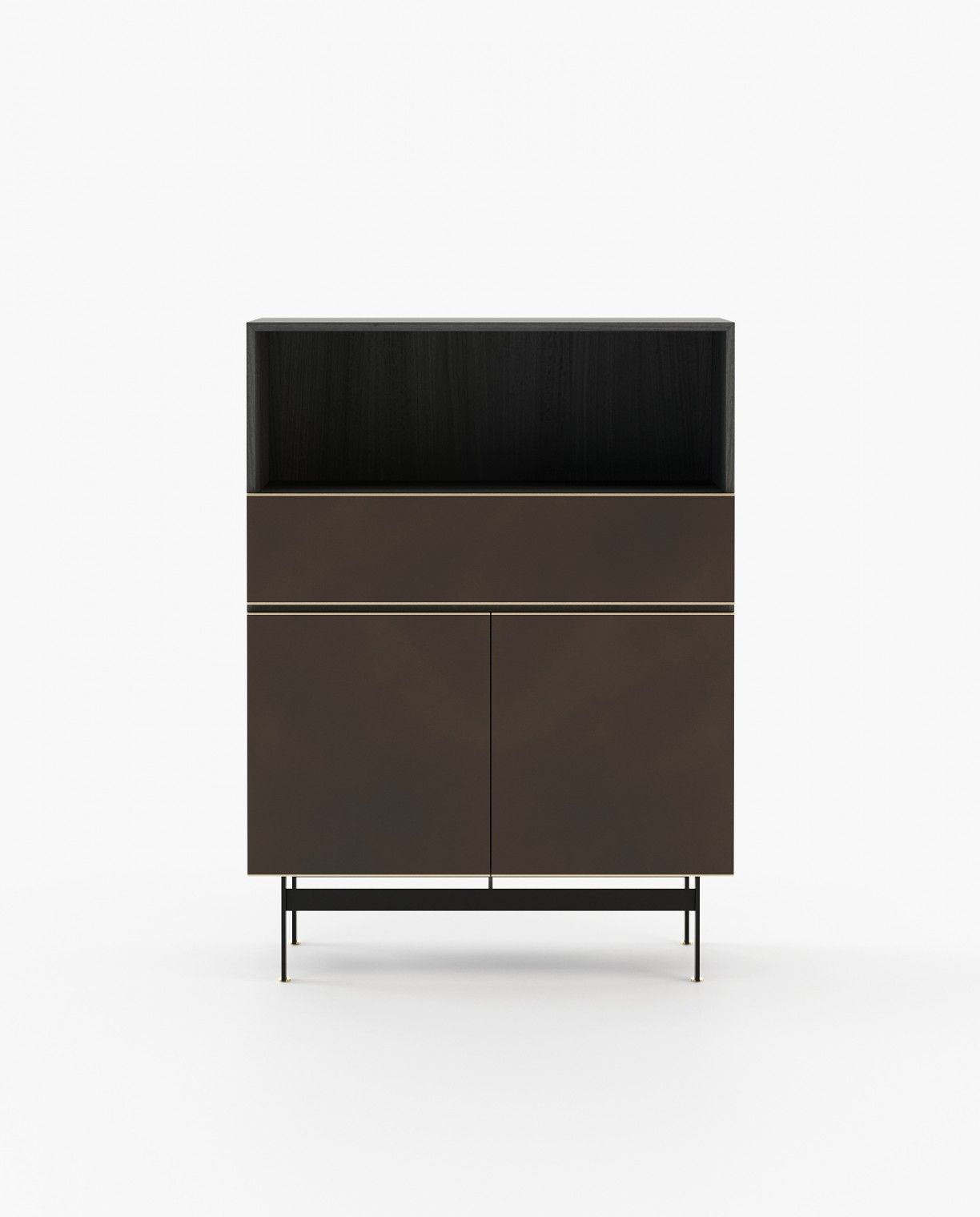 Laskasas RALPH Bar Cabinet Grey Eucalyptus Veneer Matte - Araco Interiors