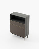 Laskasas RALPH Bar Cabinet Grey Eucalyptus Veneer Matte - Araco Interiors
