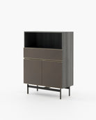 Laskasas RALPH Bar Cabinet Grey Eucalyptus Veneer Matte - Araco Interiors