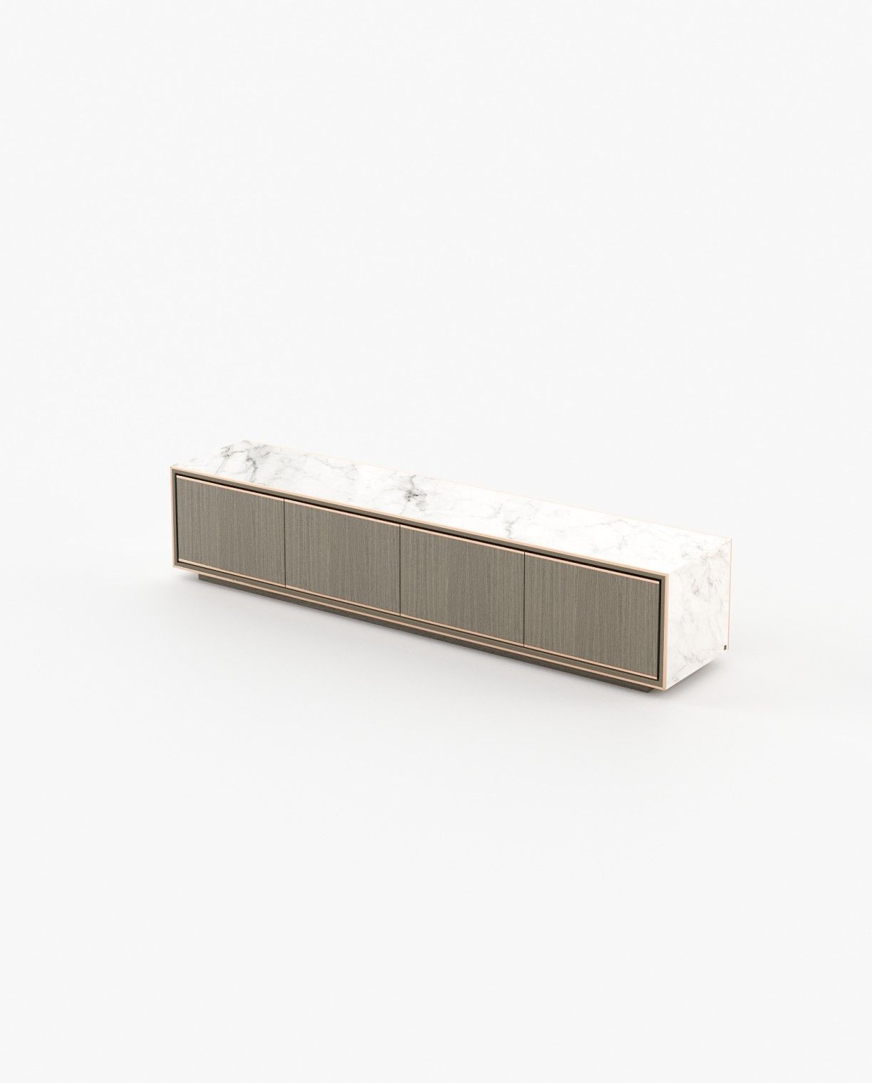 Laskasas RICK Media Unit Carrara Marble - Araco Interiors