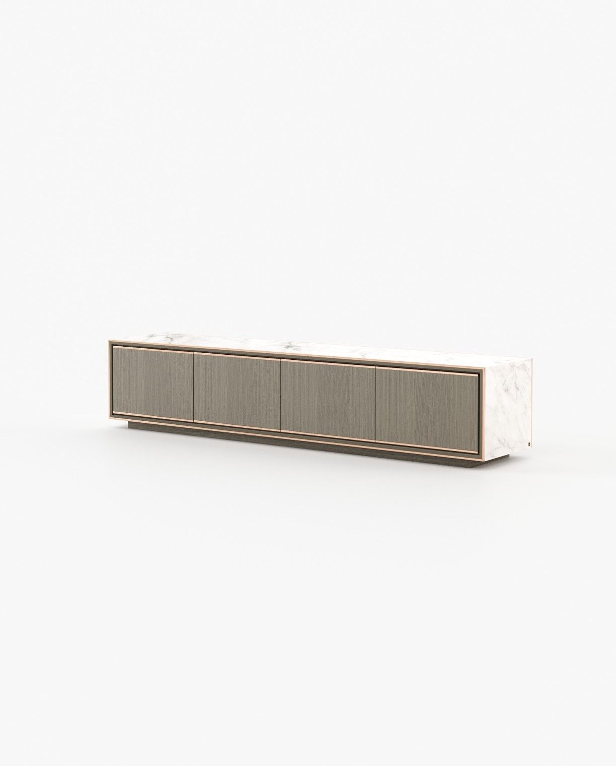 Laskasas RICK Media Unit Carrara Marble - Araco Interiors