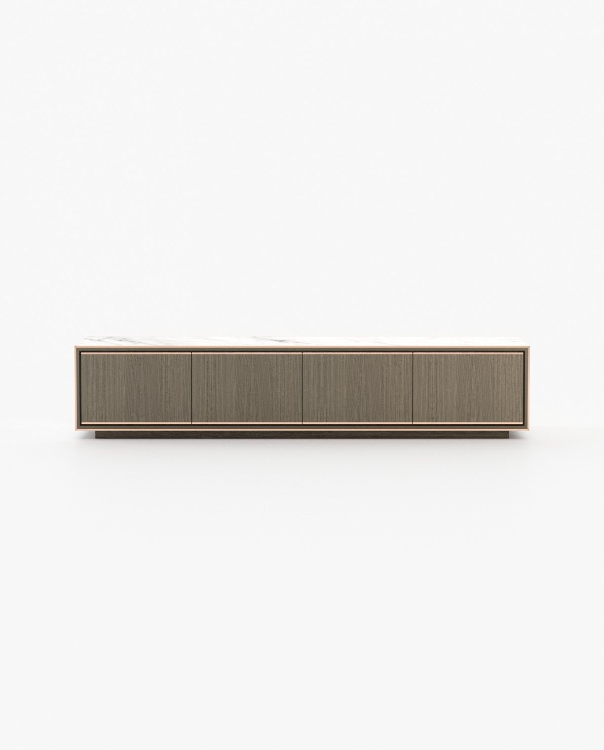 Laskasas RICK Media Unit Carrara Marble - Araco Interiors