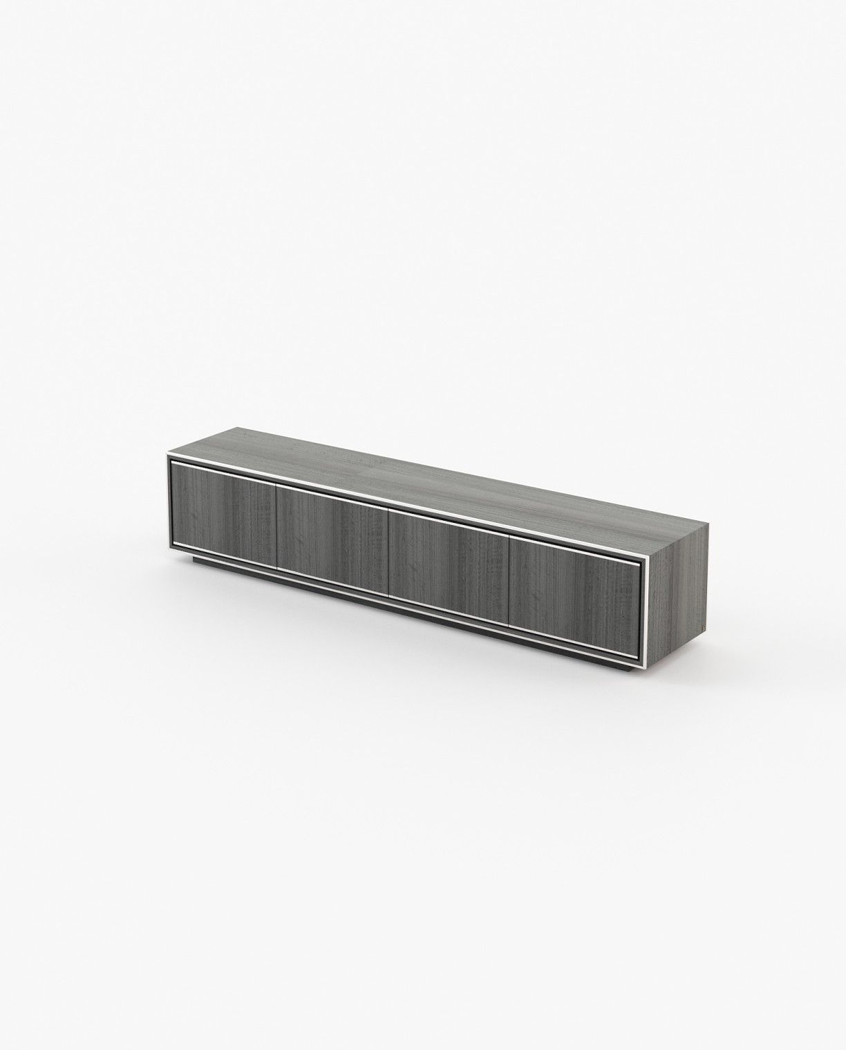 Laskasas RICK Media Unit Grey Eucalyptus Veneer Matte - Araco Interiors