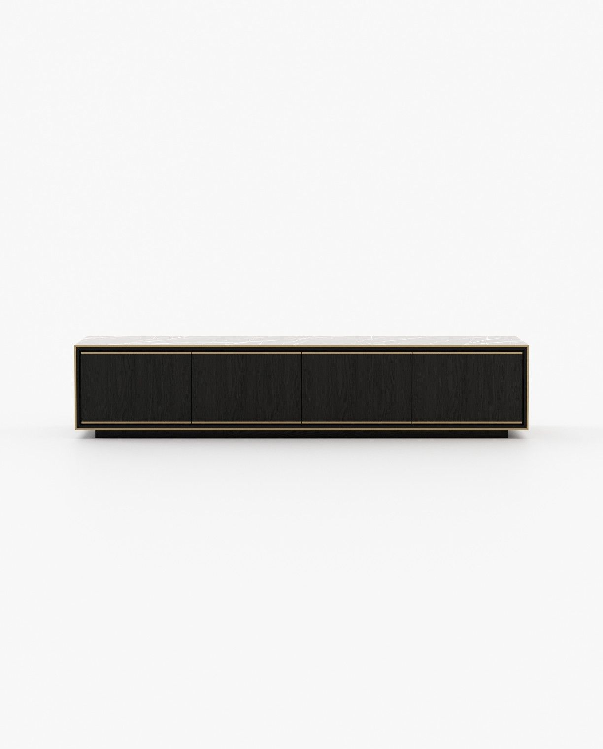 Laskasas RICK Media Unit Nero Marquina Polished Marble - Araco Interiors