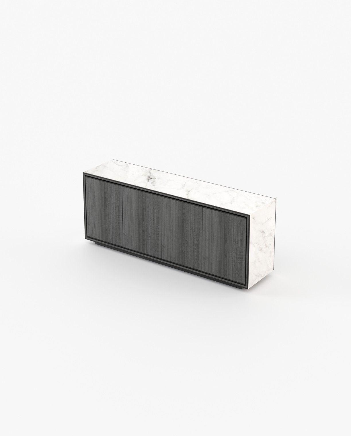 Laskasas RICK Sideboard Grey Eucalyptus Veneer Matte - Araco Interiors