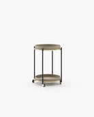 Laskasas RILEY Nest & Side Table Beige Grey Lacquer Matte - Araco Interiors