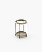 Laskasas RILEY Nest & Side Table Beige Grey Lacquer Matte - Araco Interiors