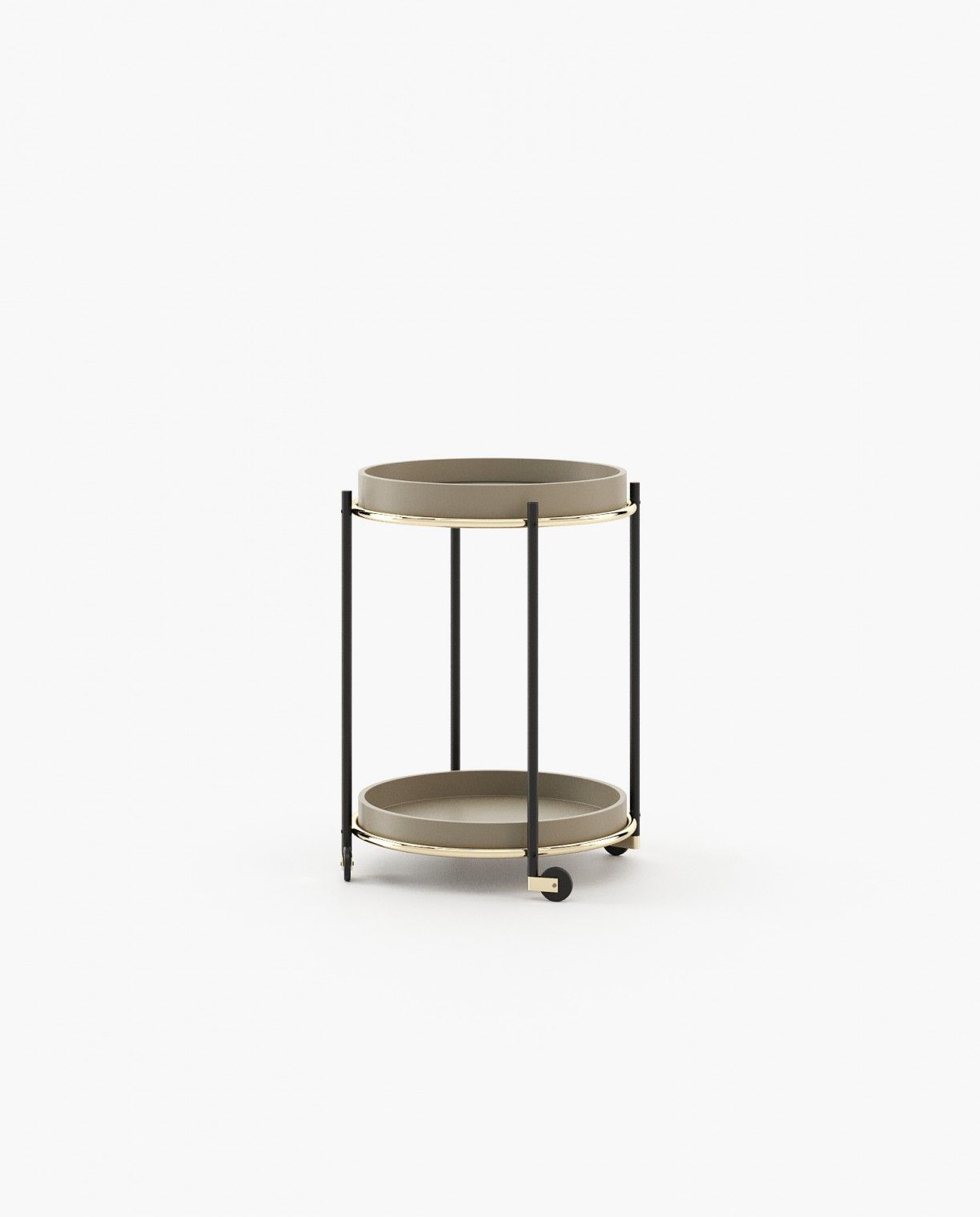 Laskasas RILEY Nest & Side Table Beige Grey Lacquer Matte - Araco Interiors
