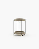 Laskasas RILEY Nest & Side Table Beige Grey Lacquer Matte - Araco Interiors