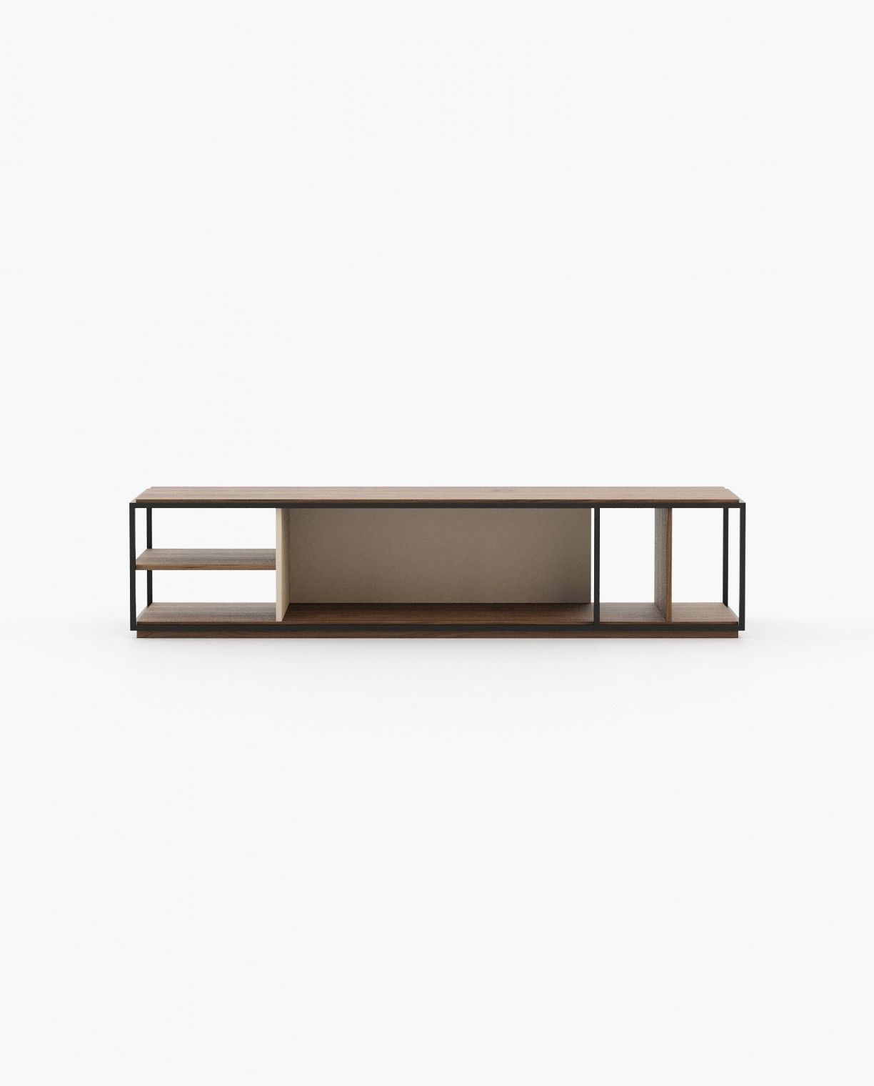 Laskasas RODNEY Bookcase & Shelving Walnut Veneer Matte - Araco Interiors