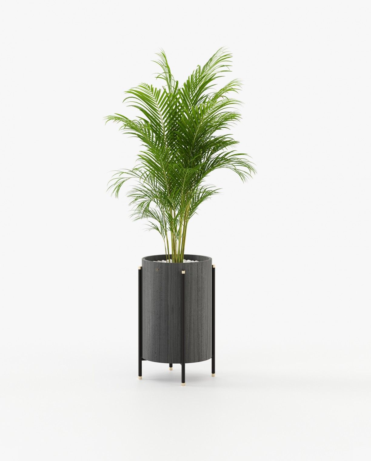 Laskasas ROSIE Planter & Pot Grey Eucalyptus Veneer Matte - Araco Interiors