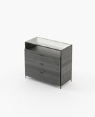 Laskasas ROWLING Set of 3 Chest of Drawers Grey Eucalyptus Veneer Matte - Araco Interiors