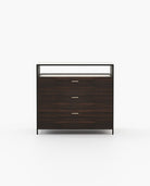 Laskasas ROWLING Set of 3 Chest of Drawers Smoked Eucalyptus Veneer Matte - Araco Interiors