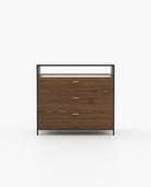 Laskasas ROWLING Set of 3 Chest of Drawers Walnut Veneer Matte - Araco Interiors