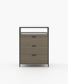Laskasas ROWLING Tallboy Chest of Drawers Aged Oak Veneer Matte - Araco Interiors