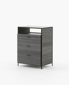 Laskasas ROWLING Tallboy Chest of Drawers Grey Eucalyptus Veneer Matte - Araco Interiors