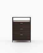 Laskasas ROWLING Tallboy Chest of Drawers Smoked Eucalyptus Veneer Matte - Araco Interiors